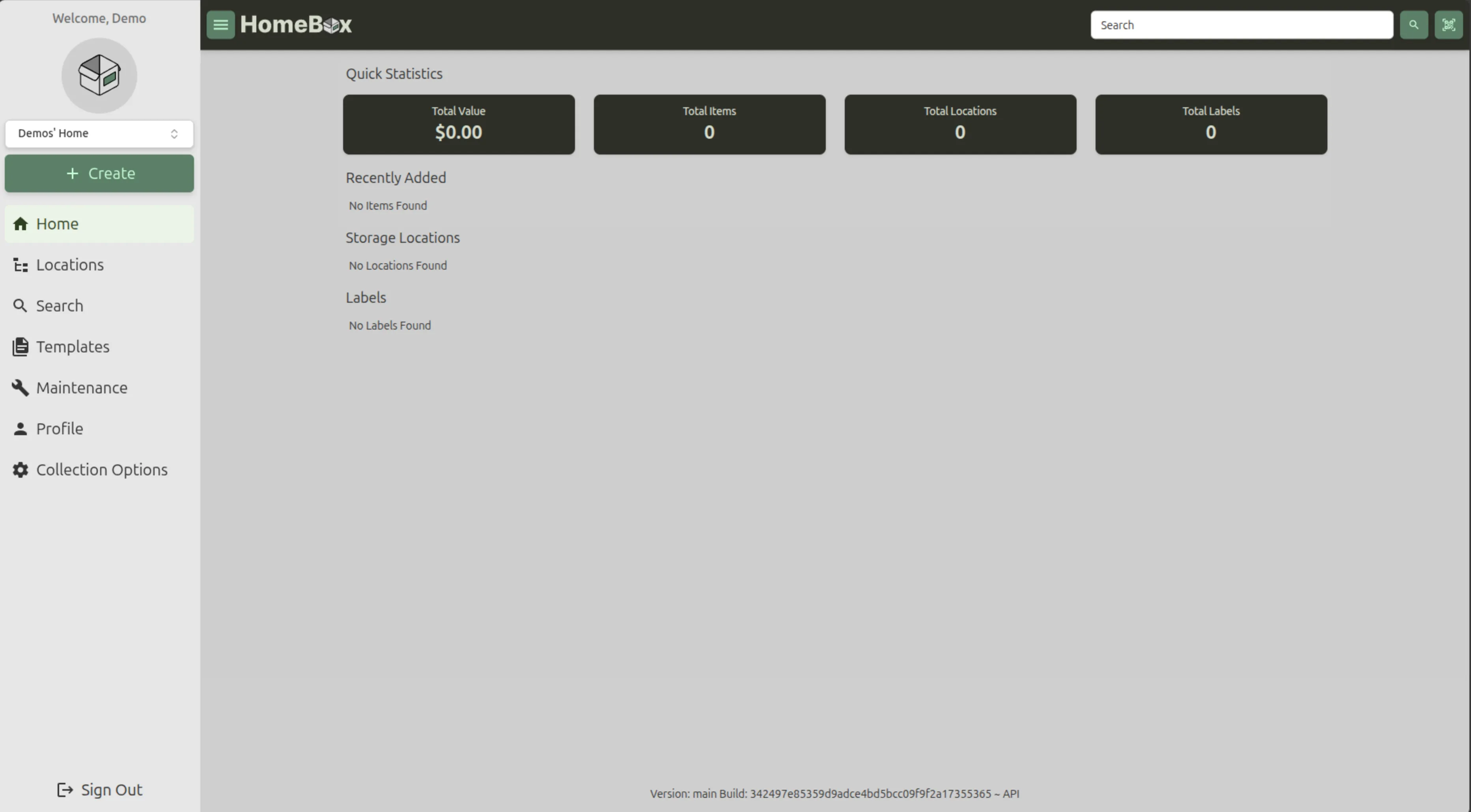 Homebox Dashboard
